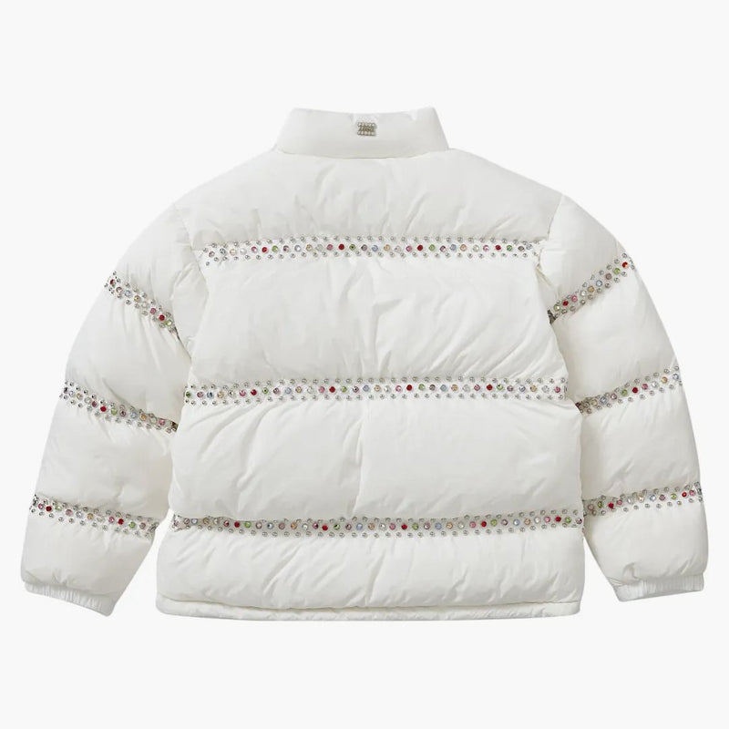 Supreme B.b. Simon Studded Puffer Jacket White