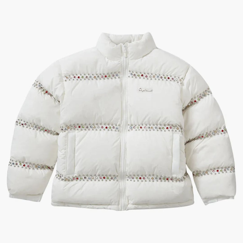 Supreme B.b. Simon Studded Puffer Jacket White