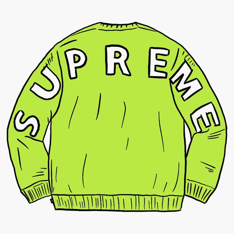 Supreme Back Logo Sweater Green