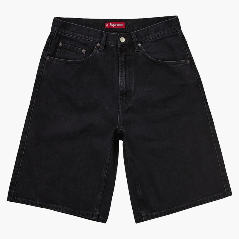 Högsta baggy denim kort svart