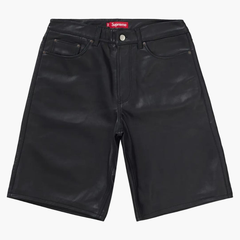 Supreme Baggy Leather Short Black