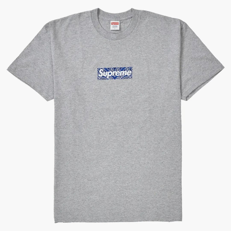 Supreme Bandana Box Logo Tee Heather Grey
