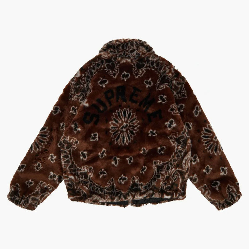 Supreme Bandana Faux for Bomber Jacket Brown