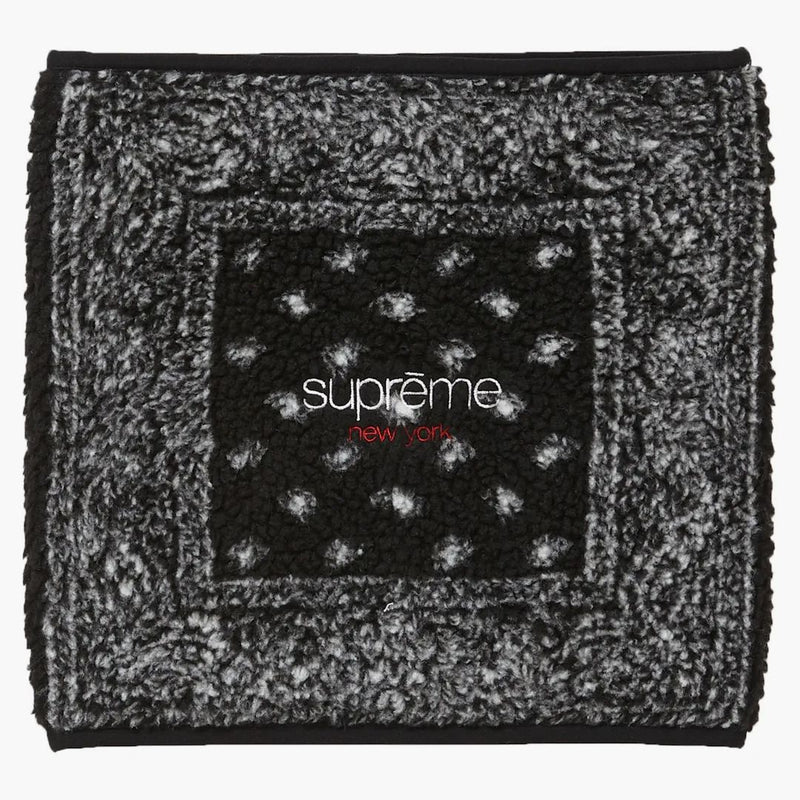 Supreme Bandana Fleece Neck Gaiter Black