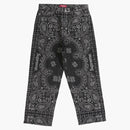 Supreme Bandana Jacquard Baggy Jean Black
