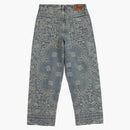 Supreme Bandana Jacquard Baggy Jean Blue