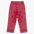Supreme Bandana Jacquard Baggy Jean Red