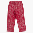 Supreme Bandana Jacquard Baggy Jean Red