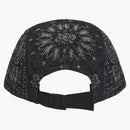 Supreme Bandana Jacquard Denim Camp Cap Black