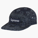 Supreme Bandana Jacquard Denim Camp Cap Indigo