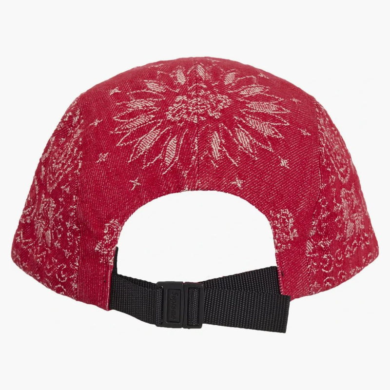Najwyższa bandana Jacquard Denim Camp Cap Red