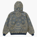 Supreme Bandana Jacquard Denim Hooded Work Jacket Blue