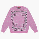 Supreme Bandana Sweater Light Pink