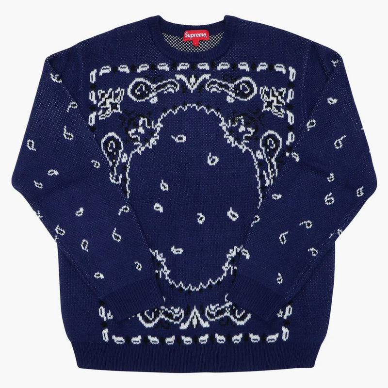 Supreme Bandana Sweater Navy