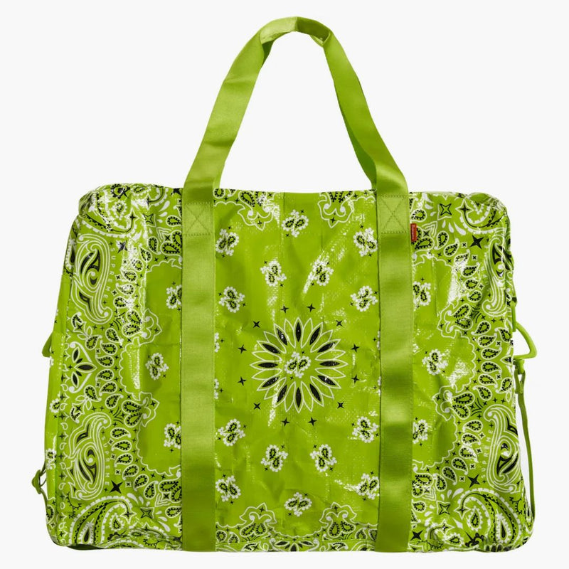 Supreme Bandana Tarp Large Duffle Bag Bright Green