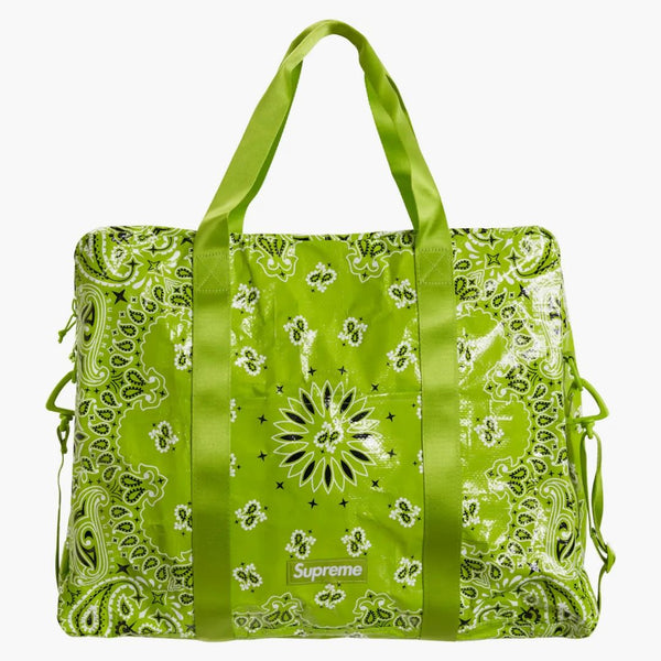 Supreme Bandana Tarp Large Duffle Bag Bright Green