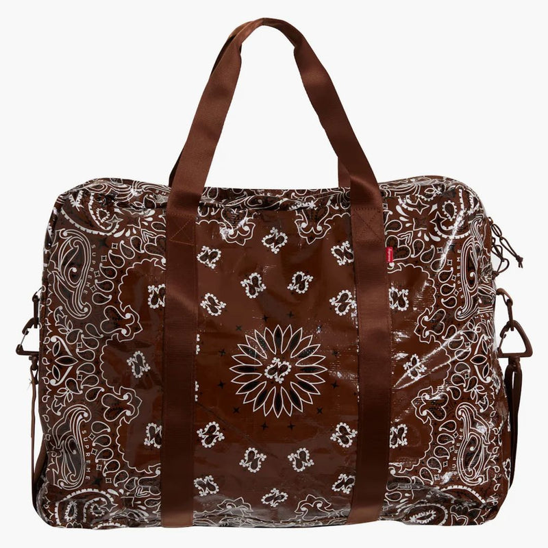 Supreme Bandana Tarp Large Duffle Bag Brown
