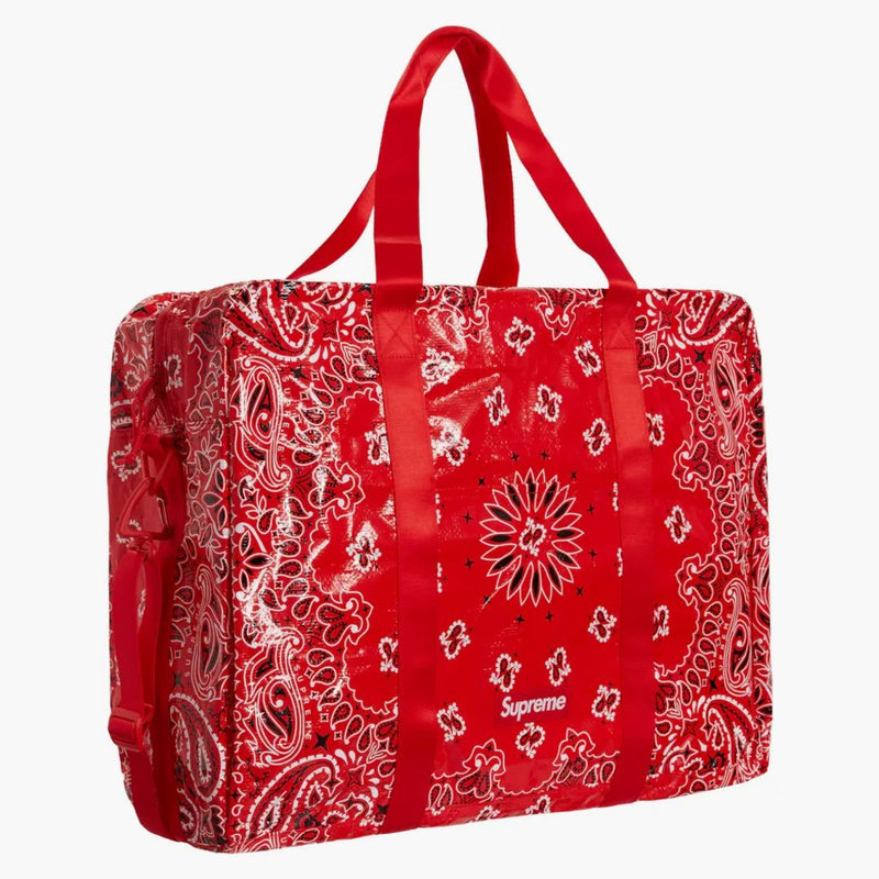 Supreme Bandana Tarp Large Duffle Bag Red