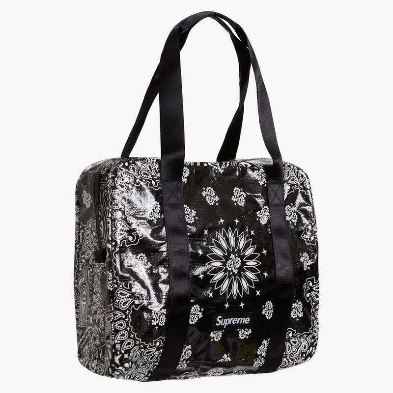 Supreme Bandana Tarp Small Duffle Bag Black