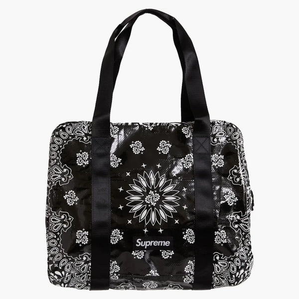 Supreme Bandana Tarp Small Duffle Bag Black