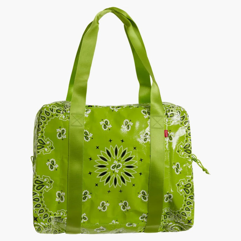 Supreme Bandana Tarp Small Duffle Bag Bright Green