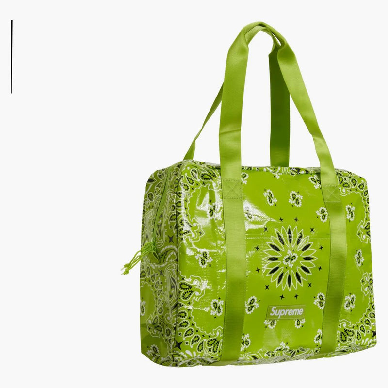 Supreme Bandana Tarp Small Duffle Bag Bright Green