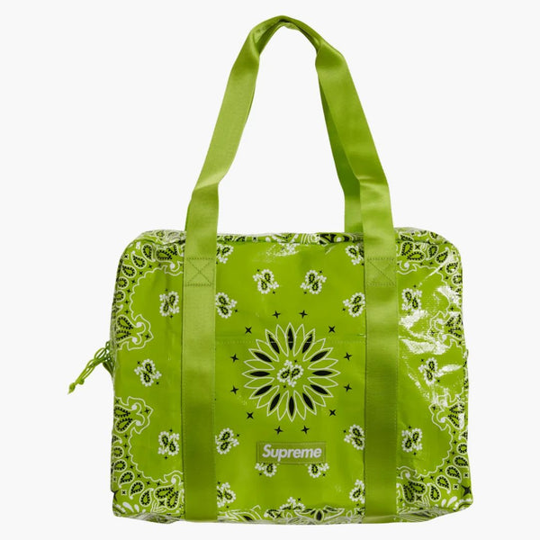 Supreme Bandana Tarp Small Duffle Bag Bright Green