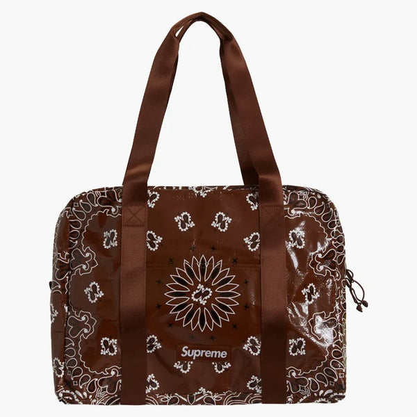 Supreme Bandana Tarp Small Duffle Bag Brown