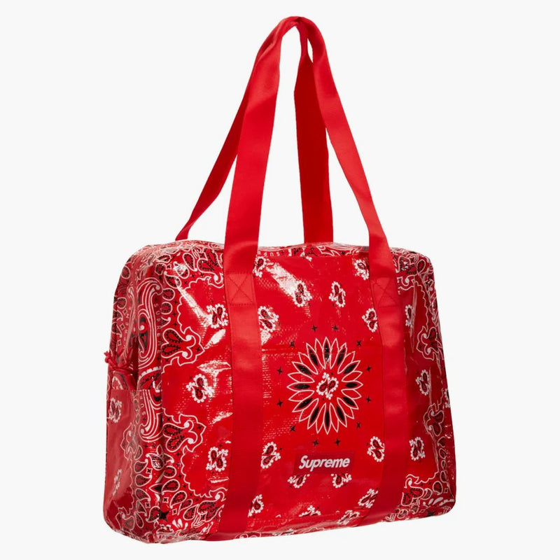 Supreme Bandana Tarp Small Duffle Bag Red