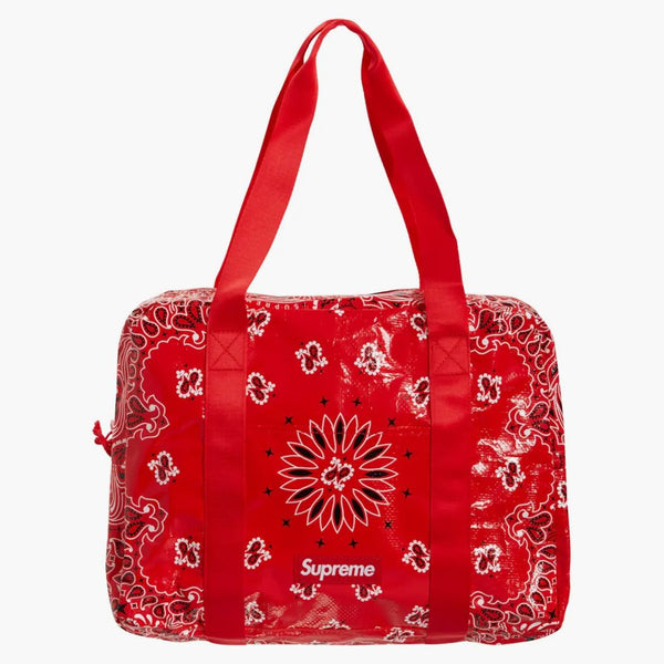Supreme Bandana Tarp Small Duffle Bag Red