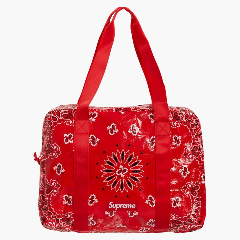 Supreme Bandana Tarp Small Duffle Bag Red