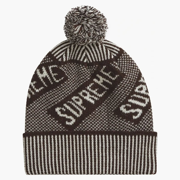 Supreme Banner Beanie Brown