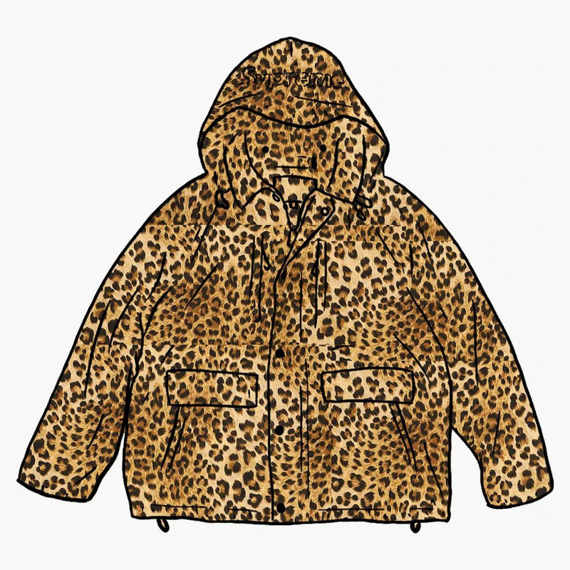 Supreme Barbour Lightweight Waxed Cotton Field Jacket Leopard
