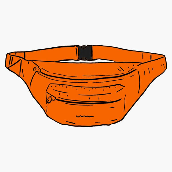 Supreme Barbour Waxed Cotton Waist Bag Orange