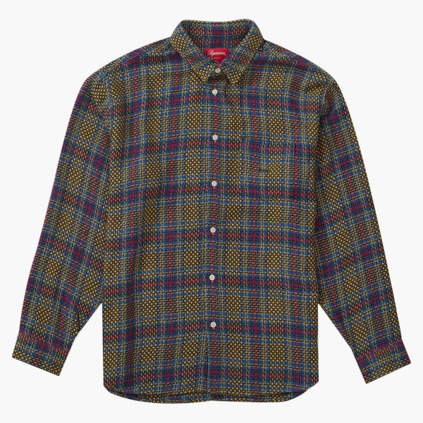 Supreme Basket Weave Plaid skjorta gul