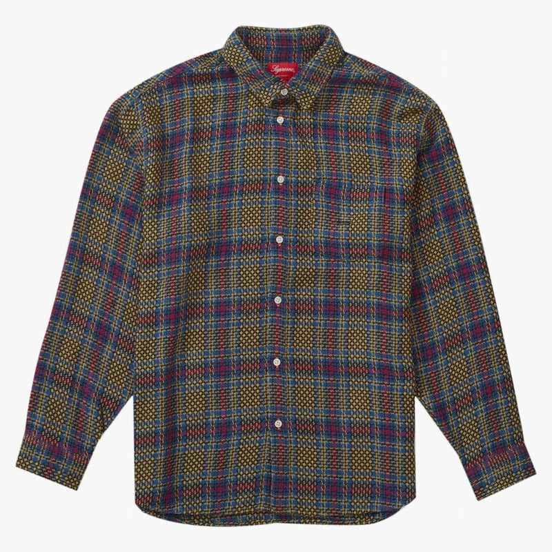 Supreme Basket Weave Plaid skjorta gul