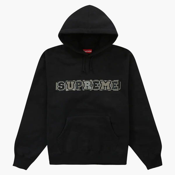 Supreme pärlhooded tröja (SS23) svart