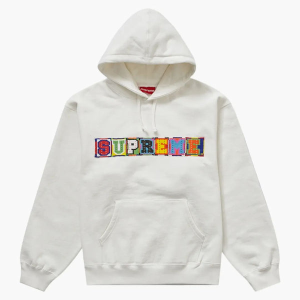 Supreme Beaded Hooded Sweatshirt (SS23) White