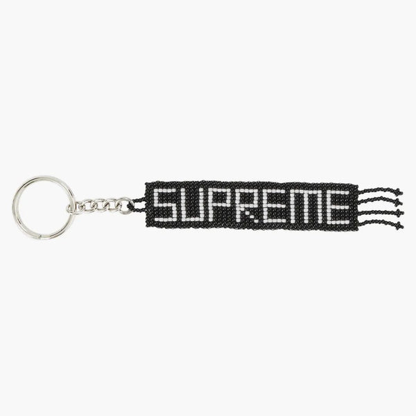 Supreme Beaded Keychain Black