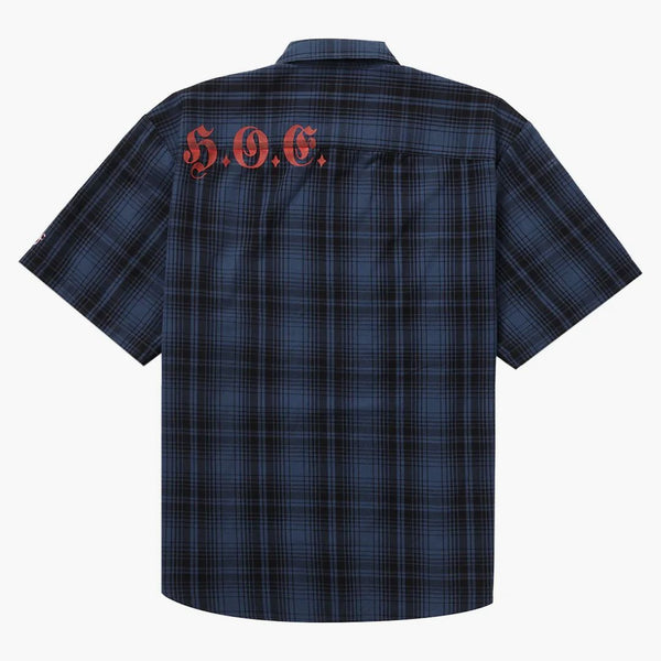 Supreme Bernadette Corporation S/s Work Shirt Navy Plaid
