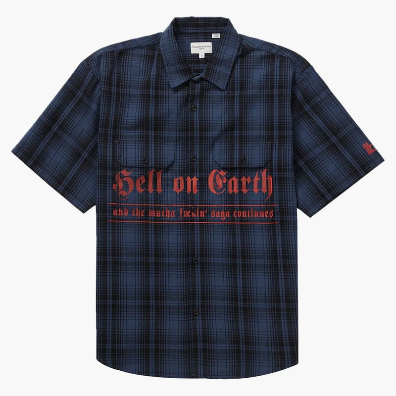 Supreme Bernadette Corporation S/s Work Shirt Navy Plaid