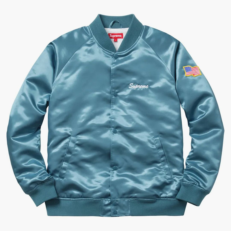 Supreme Betty Boop Satin Club Jacket ljusblå