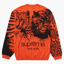 Supreme Big Cats Jacquard L/s Top Orange