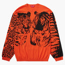 Supreme Big Cats Jacquard L/s Top Orange