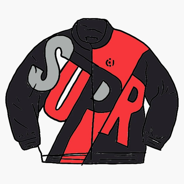 Supreme Big Letter Track Jacket Black
