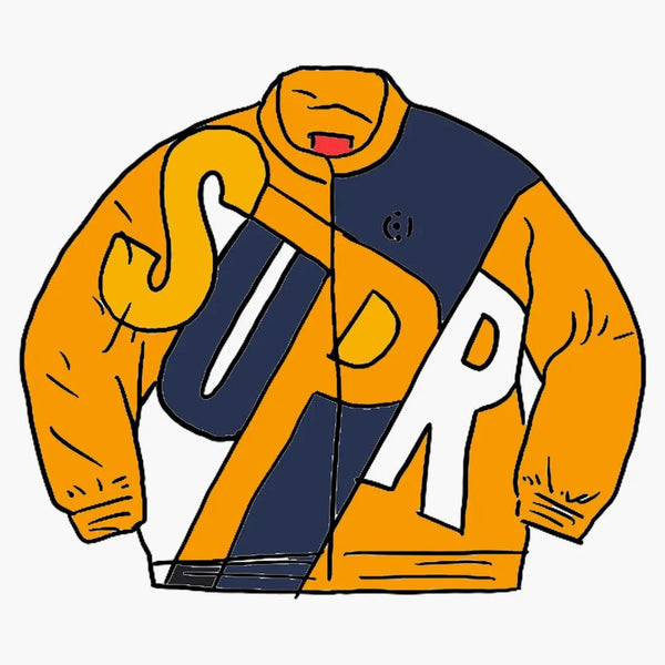 Supreme Big Letter Track Jacket Dark Orange