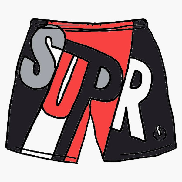 Supreme Big Letter Water Short Black