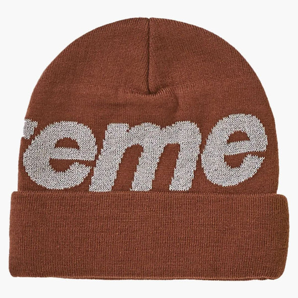 Supreme Big Logo Beanie (FW18) Brown