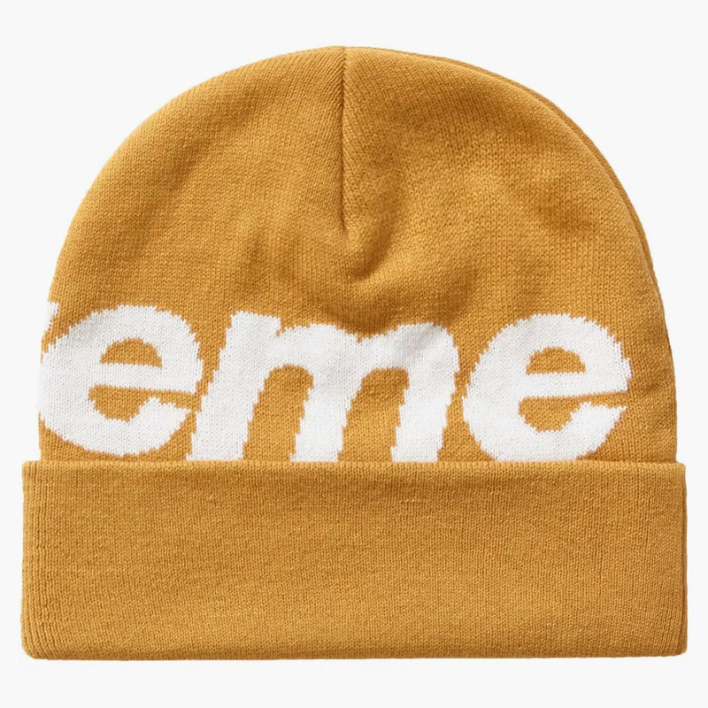 Supreme Big Logo Beanie (FW19) Dark Gold