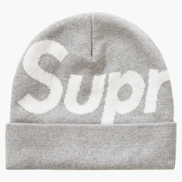 Supreme Big Logo Beanie (FW19) Heather Grey